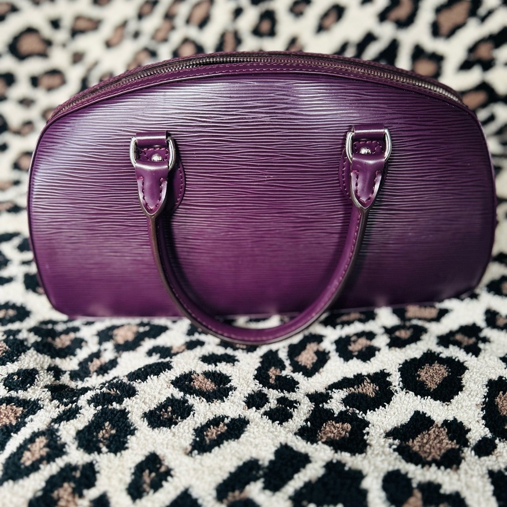 Louis Vuitton Epi Bowling Montaigne GM — RARE Purple Textured Leather, Timeless